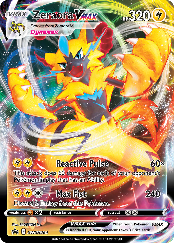Zeraora VMAX SWSH264/307 Promo | SWSH Black Star Promos | Pokemon Card