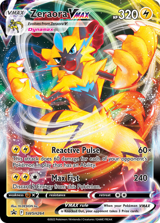 Zeraora VMAX SWSH264/307 Promo | SWSH Black Star Promos | Pokemon Card