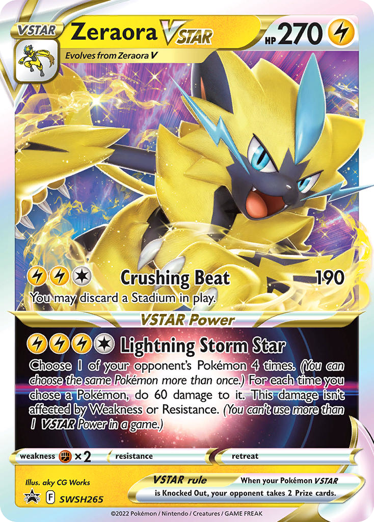 Zeraora VSTAR SWSH265/307 Promo | SWSH Black Star Promos | Pokemon Card