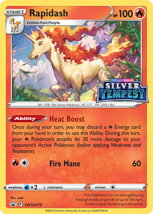 Rapidash SWSH270/307 Promo | SWSH Black Star Promos | Pokemon Card