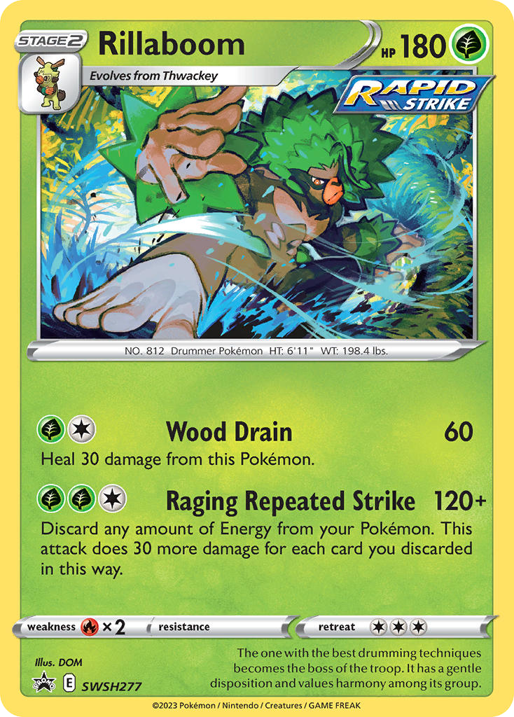 Rillaboom SWSH277/307 Promo | SWSH Black Star Promos | Pokemon Card
