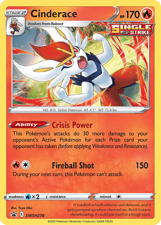 Cinderace SWSH278/307 Promo | SWSH Black Star Promos | Pokemon Card