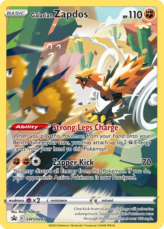 Galarian Zapdos SWSH283/307 Promo | SWSH Black Star Promos | Pokemon Card
