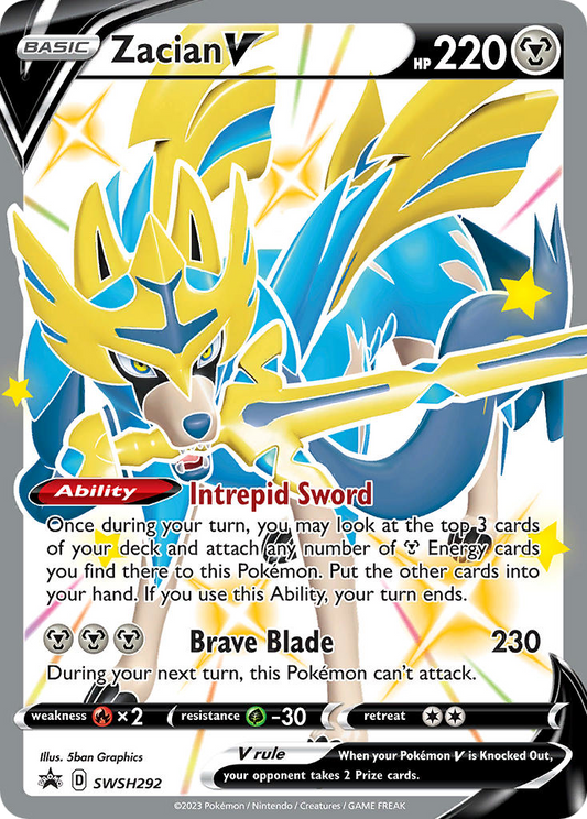 Zacian V SWSH292/307 Promo | SWSH Black Star Promos | Pokemon Card