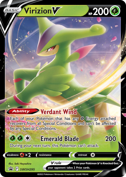 Virizion V SWSH295/307 Promo | SWSH Black Star Promos | Pokemon Card