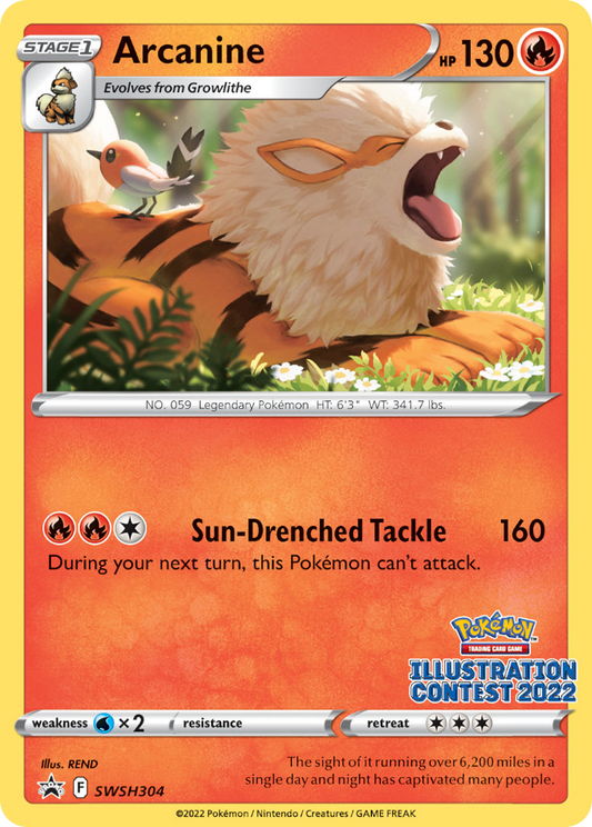 Arcanine SWSH304/307 Promo | SWSH Black Star Promos | Pokemon Card