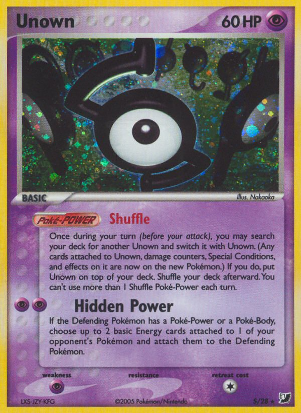 Unown S/115 Rare | Unseen Forces | Pokemon Card