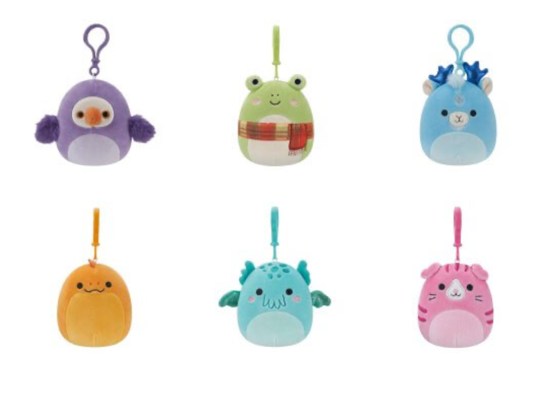 FULL SET OF 6 ~ 3.5" Wave 16 Fall / Autumn Clip On Squishmallow Plush ~ Limit TWO Per Customer