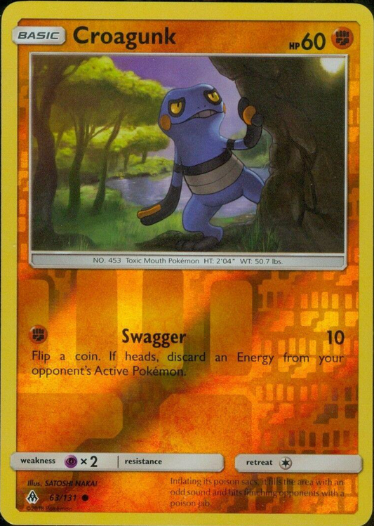 Croagunk 63/131 Reverse Holo | Forbidden Light | Pokemon Card