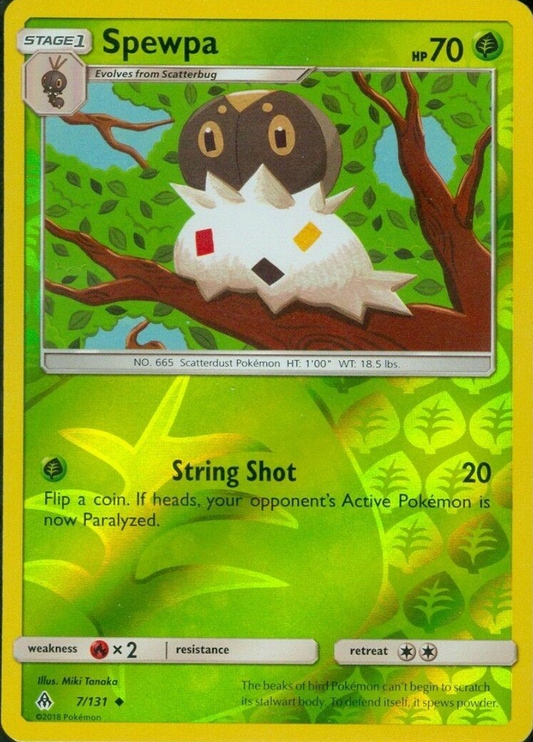 Spewpa 7/131 Reverse Holo | Forbidden Light | Pokemon Card
