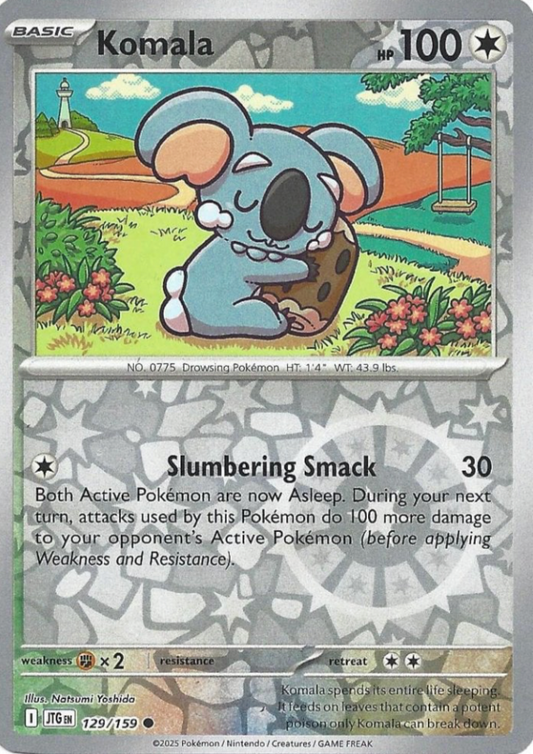 Komala 129/159 Reverse Holo | Journey Together | Pokemon Card