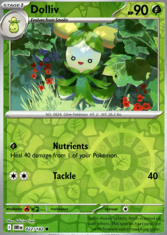 Dolliv 22/182 Reverse Holo | Destined Rivals | Pokemon Card