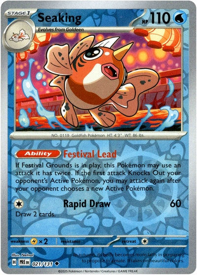 Seaking 21/131 Reverse Holo | Prismatic Evolutions | Pokemon Card