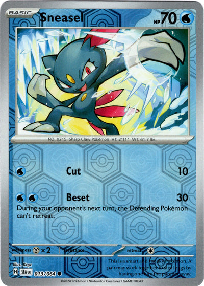 Sneasel 13/64 Reverse Holo | Shrouded Fable | Pokemon Card