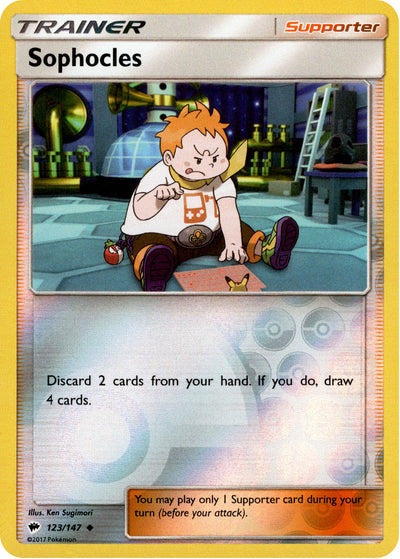 Sophocles 123/147 Reverse Holo | Burning Shadows | Pokemon Card