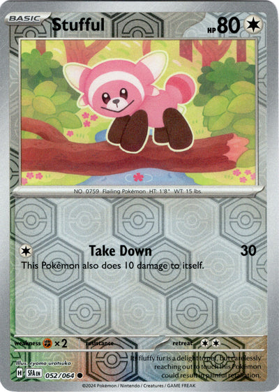 Stufful 52/64 Reverse Holo | Shrouded Fable | Pokemon Card