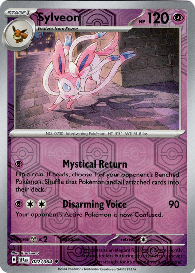Sylveon 22/64 Reverse Holo | Shrouded Fable | Pokemon Card
