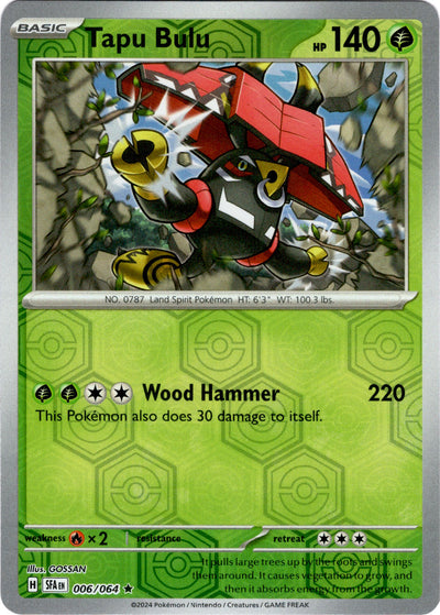Tapu Bulu 6/64 Reverse Holo | Shrouded Fable | Pokemon Card