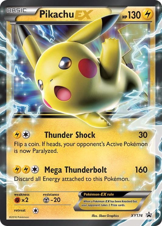 Pikachu-EX XY174/211 Promo | XY Black Star Promos | Pokemon Card
