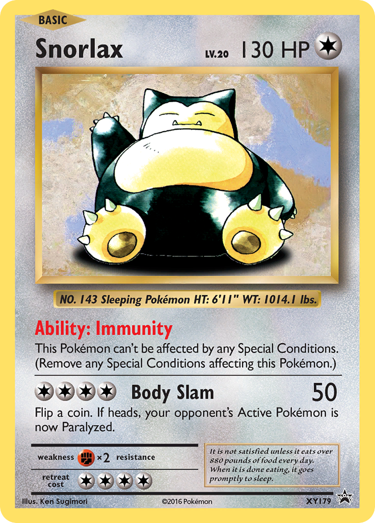 Snorlax XY179/211 Promo | XY Black Star Promos | Pokemon Card