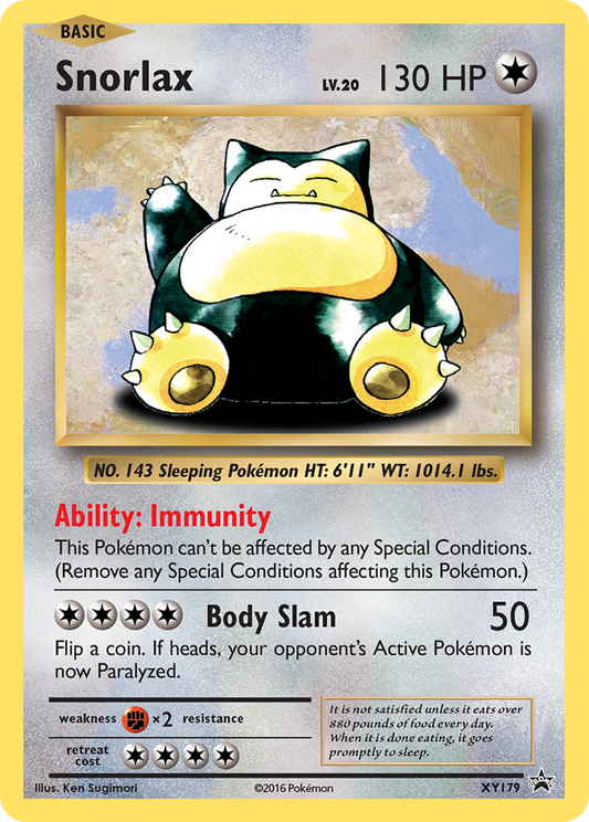 Snorlax XY179/211 Promo | XY Black Star Promos | Pokemon Card