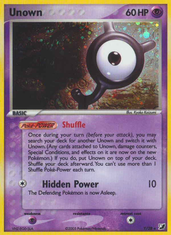Unown Y/115 Rare | Unseen Forces | Pokemon Card