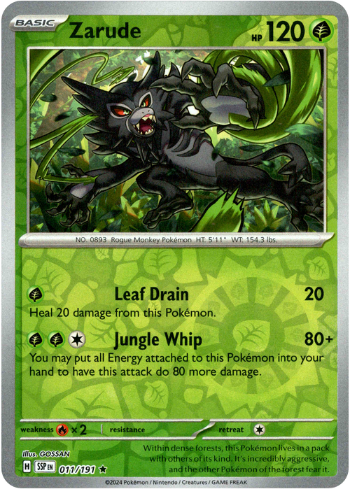 Zarude 11/191 Reverse Holo | Surging Sparks | Pokemon Card