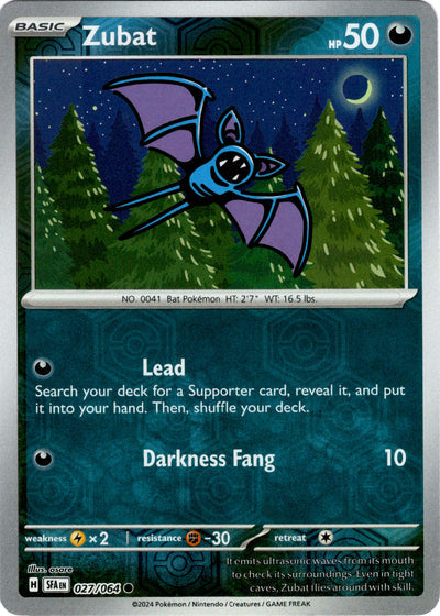 Zubat 27/64 Reverse Holo | Shrouded Fable | Pokemon Card