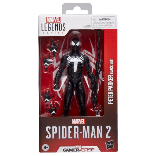 Peter Parker Black Suit | Gamerverse Spider-Man 2 Marvel 6” Legends | Hasbro Action Figure