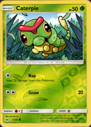 Caterpie 1/149 Reverse Holo | Sun & Moon | Pokemon Card
