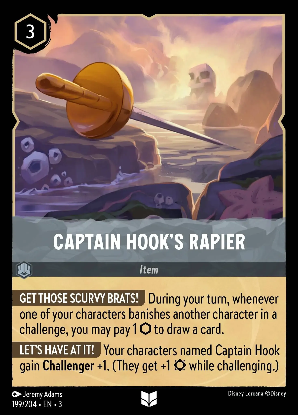 captain hook lorcana card DISNEY LORCANA FIRST CHAPTER 107/204 CAPTAIN HOOK RUTHLESS PIRATE
