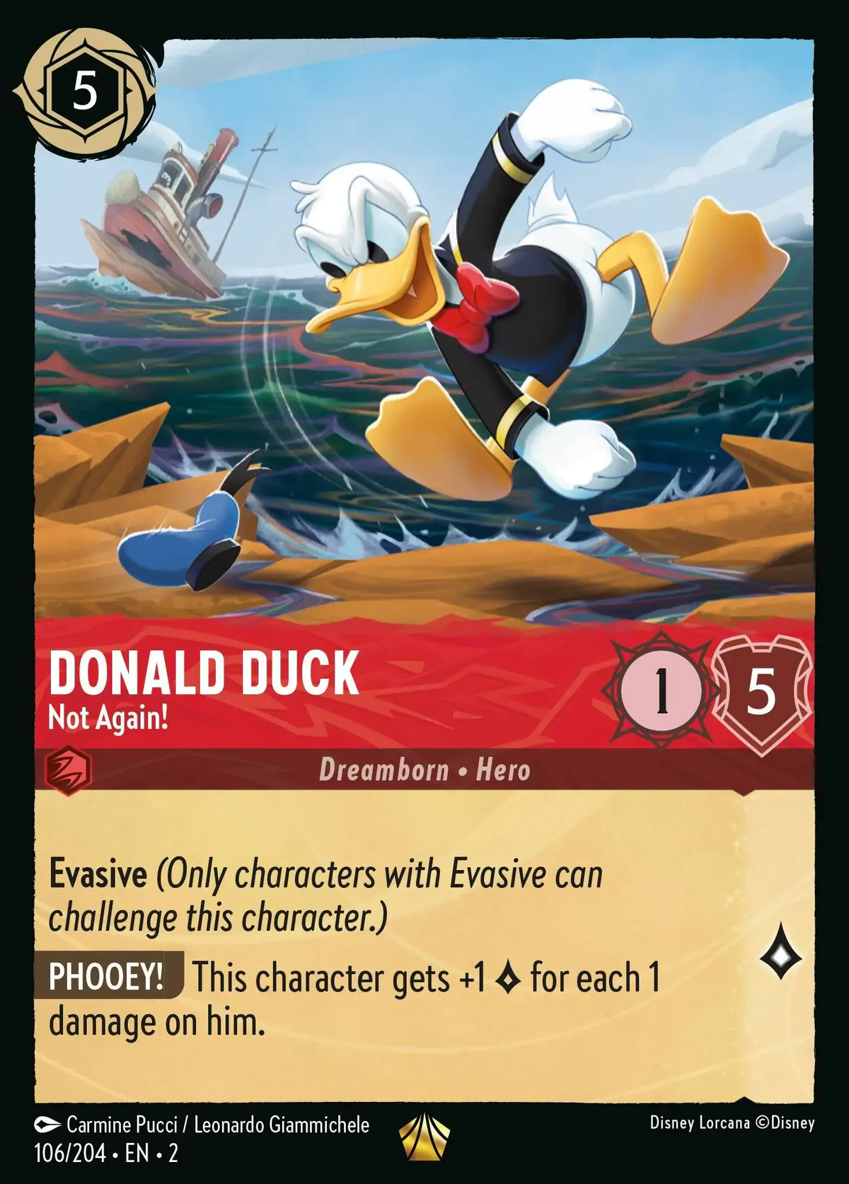 donald duck lorcana cards Disney Lorcana Trading Card Game Shimmering Skies Common Donald Duck