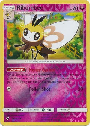 Ribombee 96/147 Reverse Holo | Burning Shadows | Pokemon Card