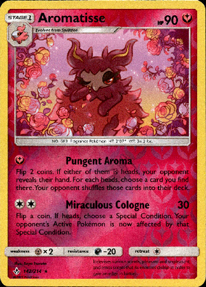 Aromatisse 142/214 Reverse Holo | Unbroken Bonds | Pokemon Card