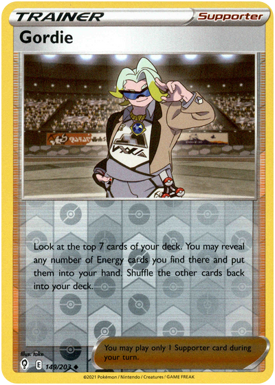 Gordie 149/203 Reverse Holo | Evolving Skies | Pokemon Card