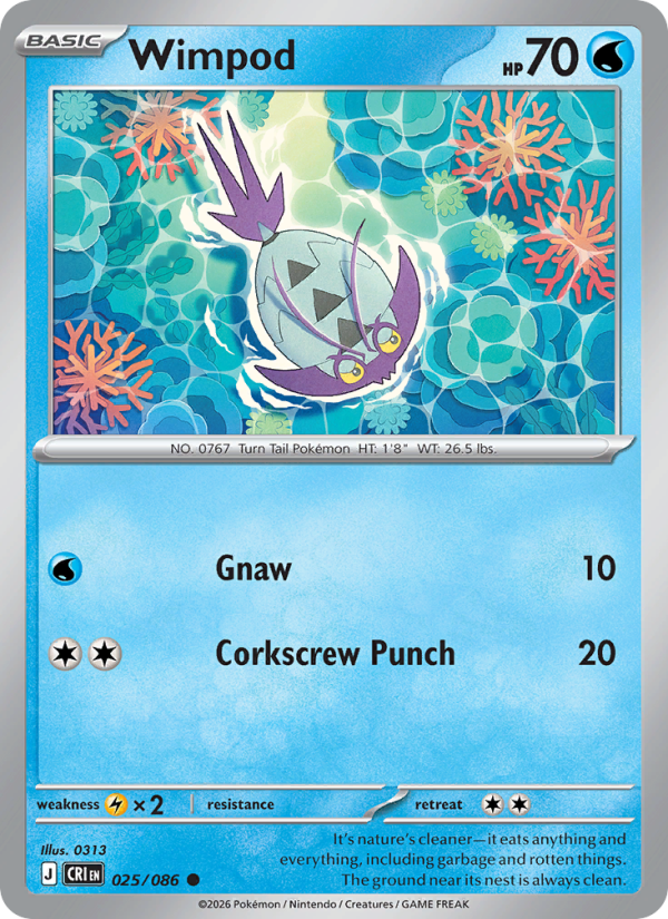 Wimpod 25/86 Common | Chaos Rising | Pokemon Card