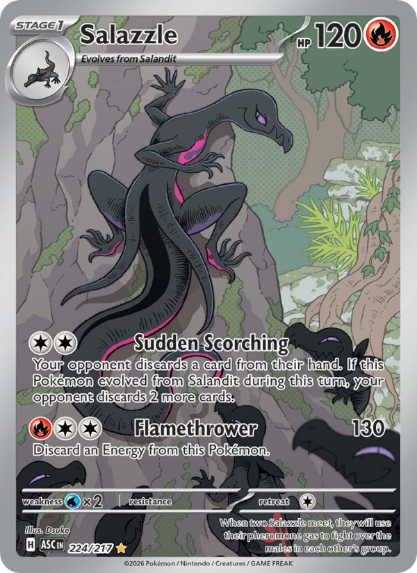 Salazzle 224/217 Illustration Rare | Ascended Heroes | Pokemon Card