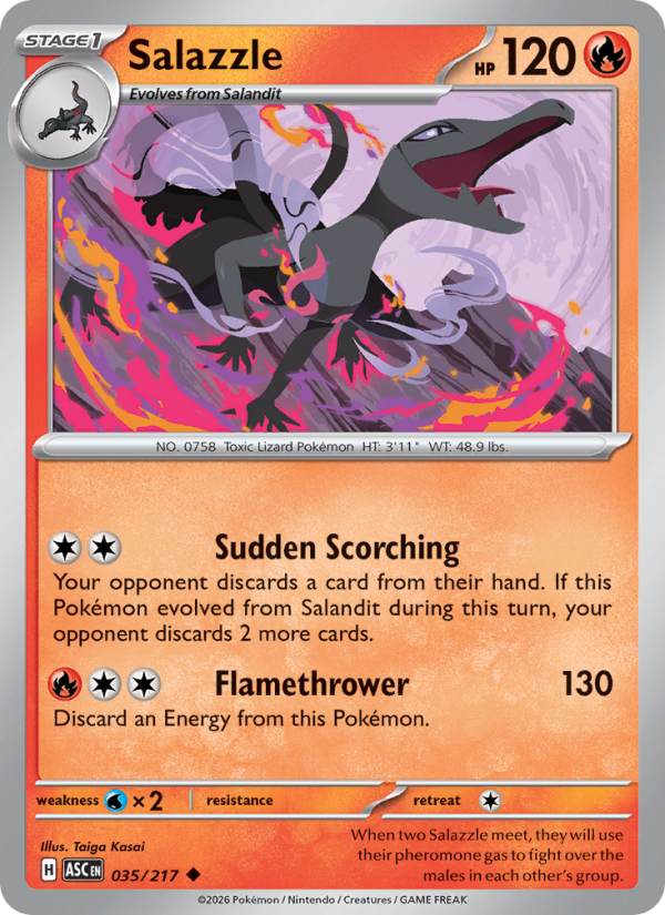 Salazzle 35/217 Uncommon | Ascended Heroes | Pokemon Card