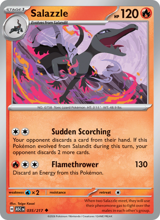 Salazzle 35/217 Uncommon | Ascended Heroes | Pokemon Card