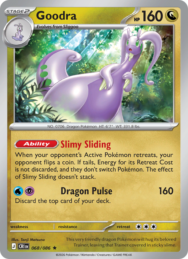 Goodra 68/86 Rare Holo | Chaos Rising | Pokemon Card