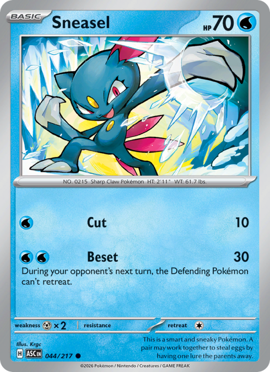 Sneasel 44/217 Common | Ascended Heroes | Pokemon Card