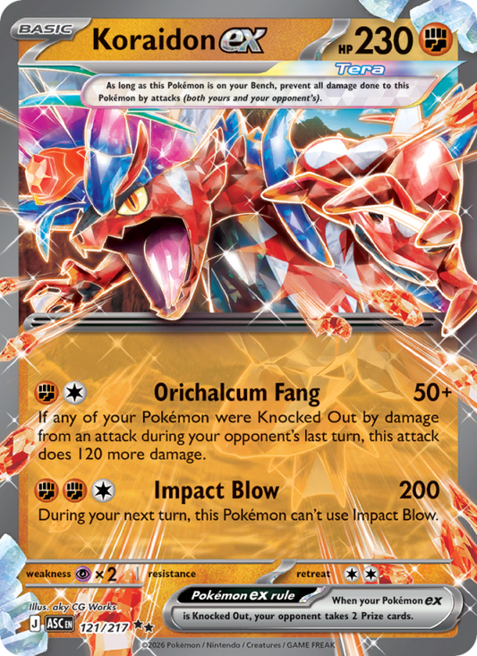 Koraidon ex 121/217 Double Rare | Ascended Heroes | Pokemon Card