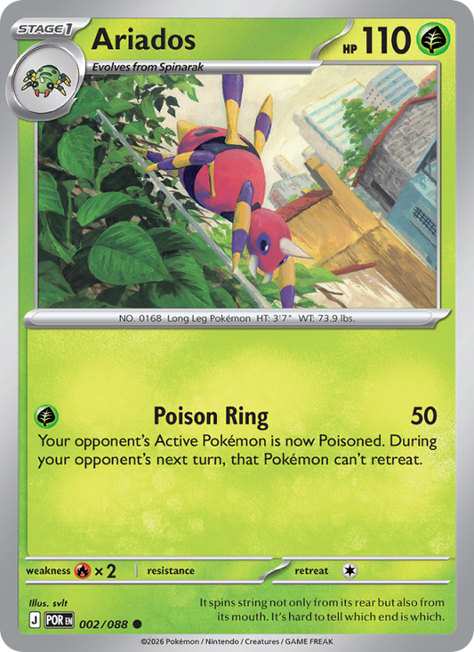 Ariados 2/88 Common | Perfect Order | Pokemon Card