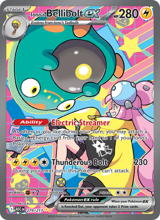 Iono's Bellibolt ex 279/217 Special Illustration Rare | Ascended Heroes | Pokemon Card
