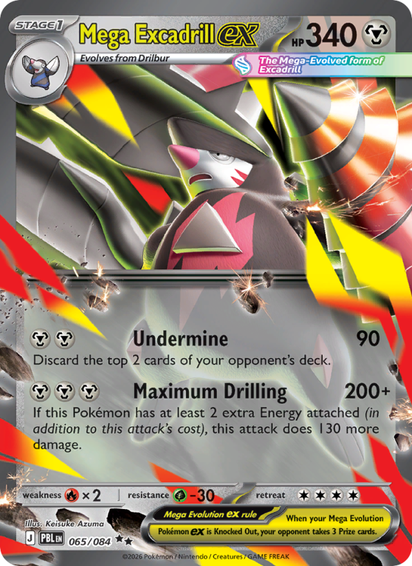 Mega Excadrill ex 65/84 Double Rare | Pitch Black | Pokemon Card