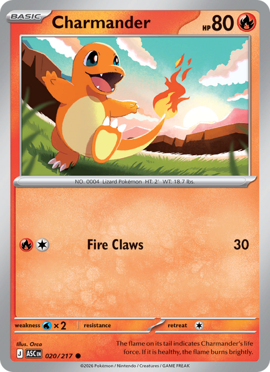 Charmander 20/217 Common | Ascended Heroes | Pokemon Card