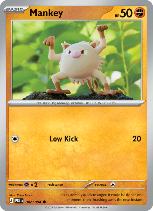 Mankey 42/84 Common | Pitch Black | Pokemon Card