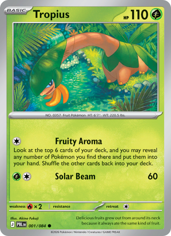 Tropius 1/84 Common | Pitch Black | Pokemon Card