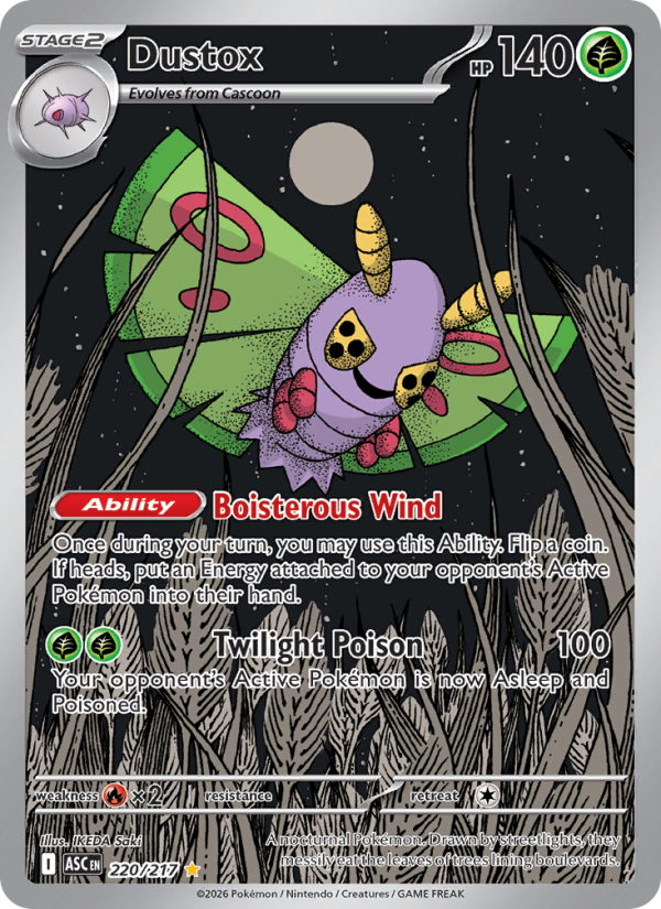 Dustox 220/217 Illustration Rare | Ascended Heroes | Pokemon Card