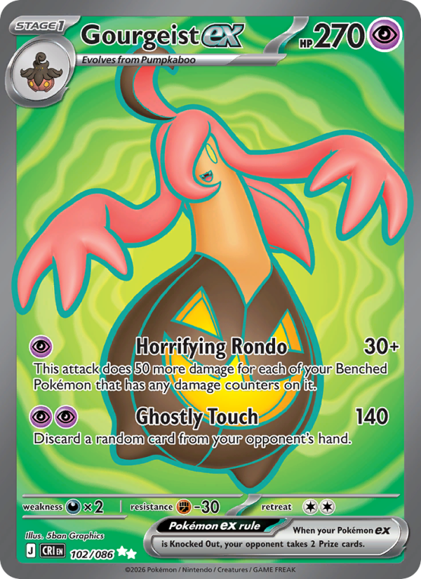 Gourgeist ex 102/86 Ultra Rare | Chaos Rising | Pokemon Card